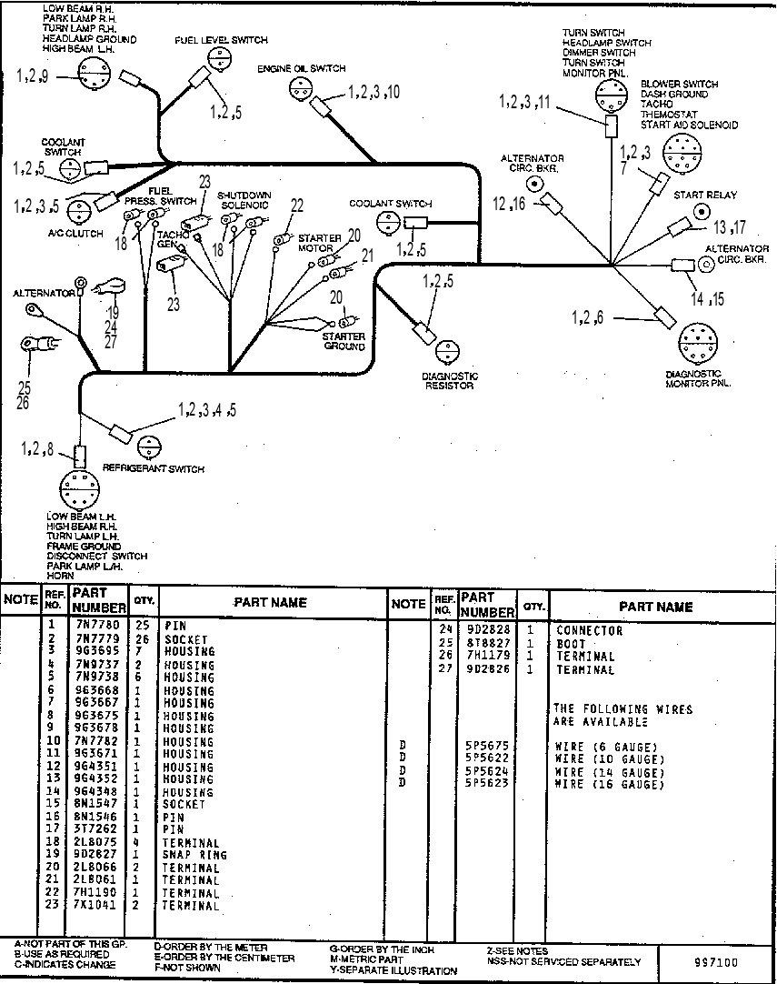 ENGINE HARNESS ASSEMBLY 7U4868 CAT