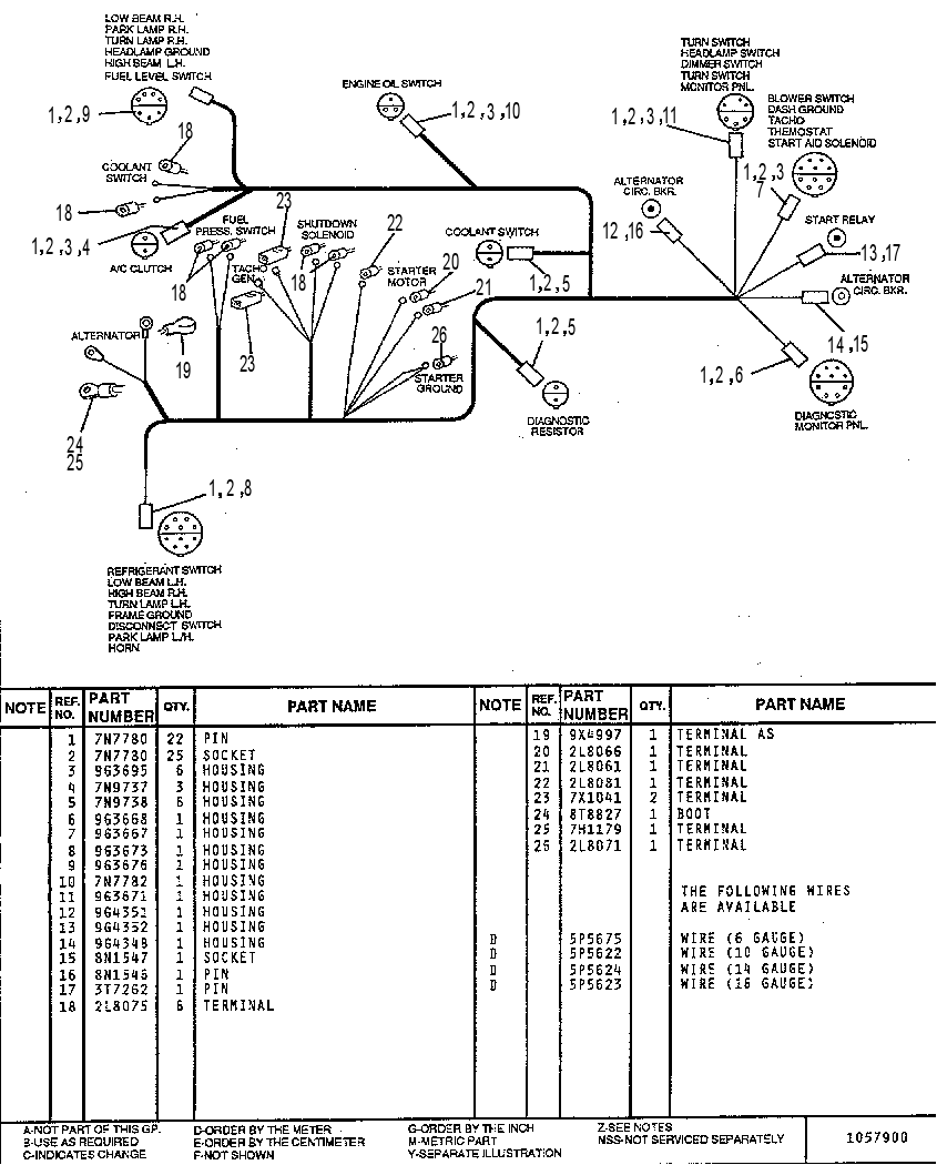 ENGINE HARNESS ASSEMBLY 7U6237 CAT