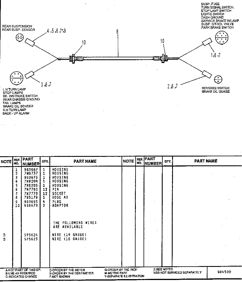 HITCH HARNESS ASSEMBLY 7U5174 CAT
