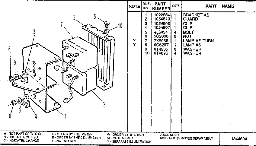 LAMP GP - R H 1070206 CAT