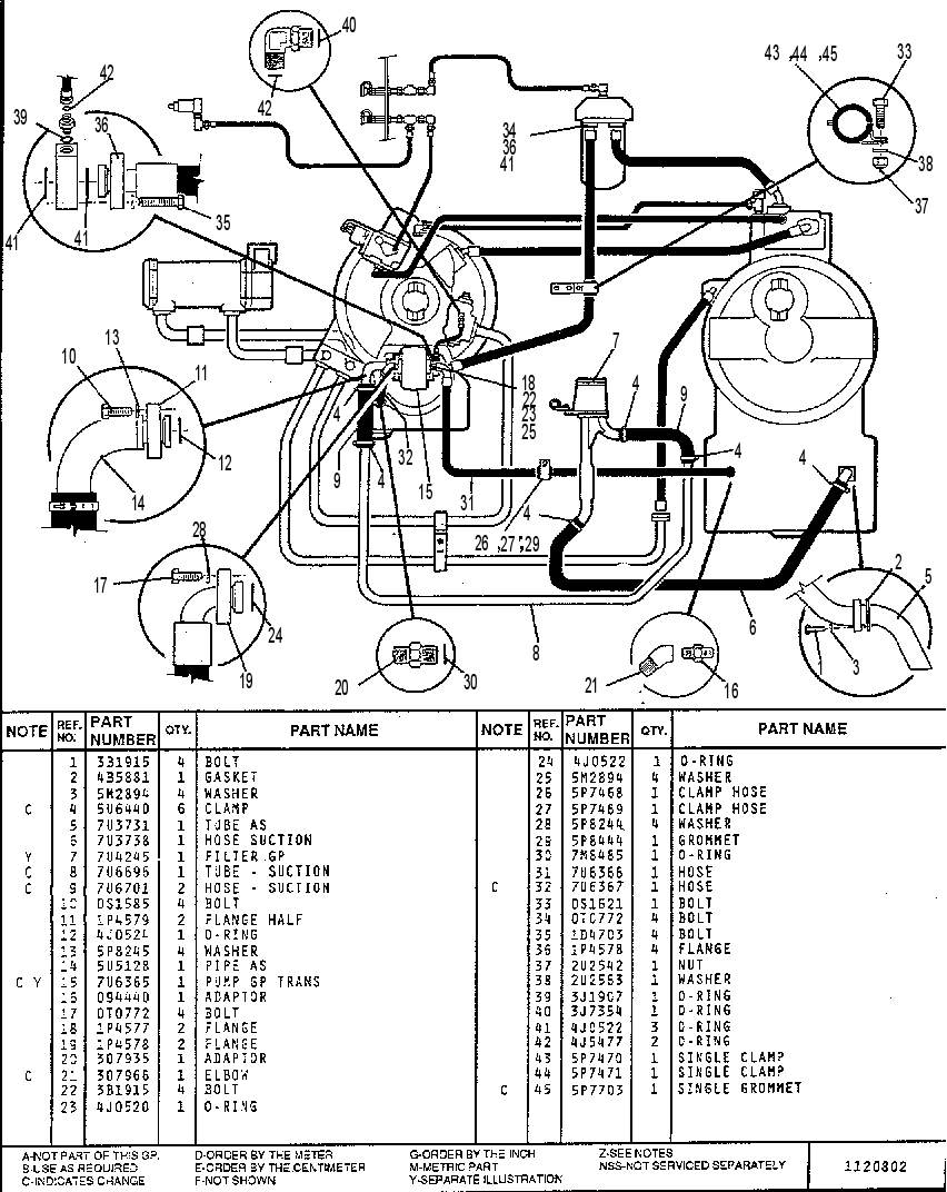 Трубопроводы масла трансмиссии 7U3923 CAT
