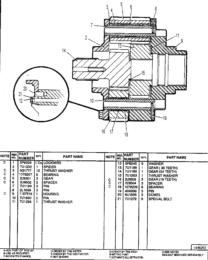 DIFFERENTIAL GROUP 7U1249 CAT