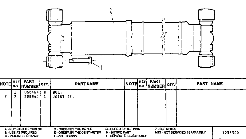 Карданный шарнир 2U6644 CAT