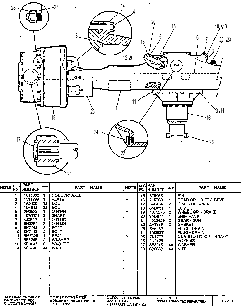 AXLE GROUP - DRIVE 1088207 CAT