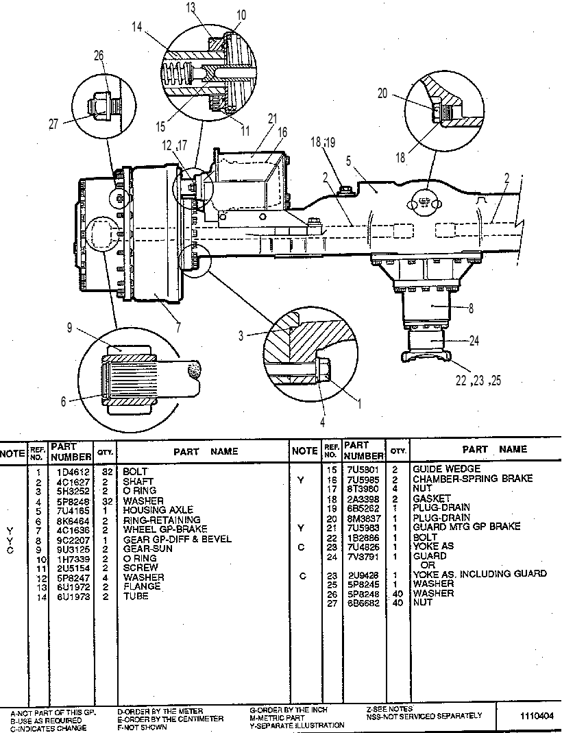 AXLE GP-DRIVE 7U3984 CAT