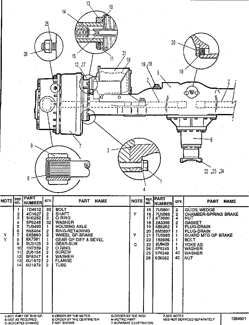 AXLE GP-DRIVE (CENTRE) 2U7517 CAT