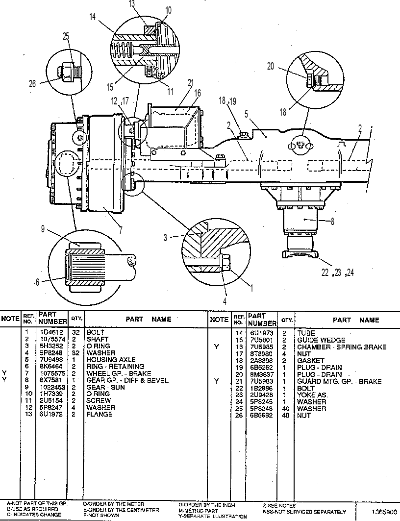 AXLE GROUP - DRIVE (CENTRE) 1088208 CAT