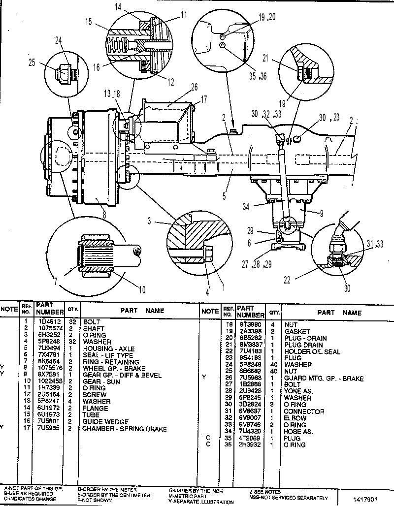 AXLE GROUP - DRIVE (REAR) 1088209 CAT