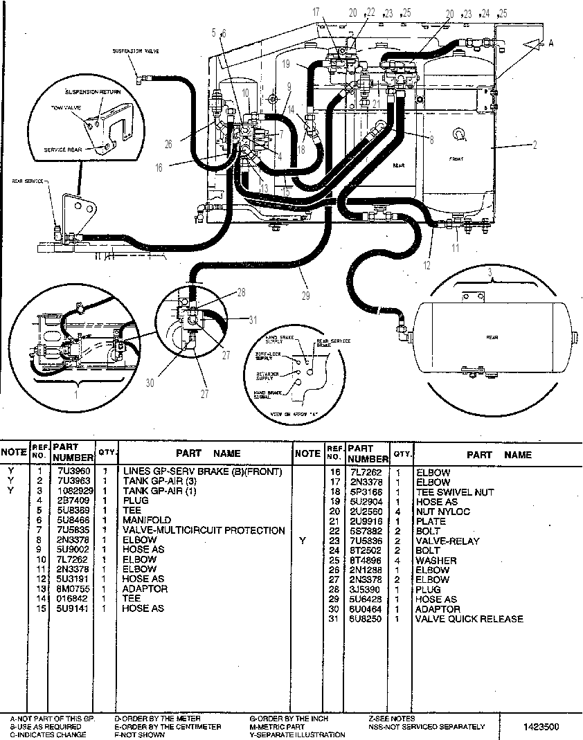CONTROL GP-BRAKE (Y) (FRONT) 1092168 CAT