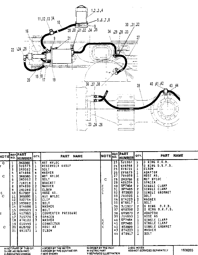 LINES GP-SERV BRAKE (B)(FRONT) 7U3960 CAT