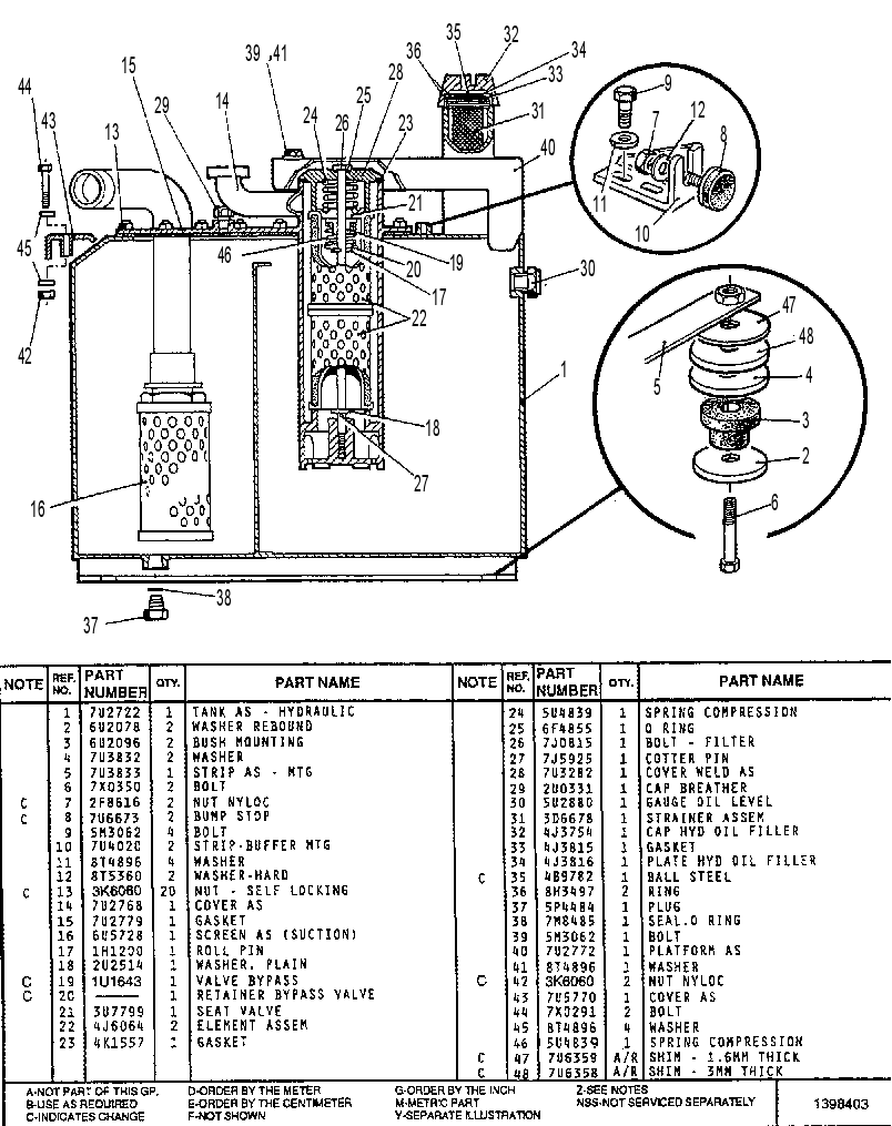 TANK GP-HYD-130 (BRAKE COOLING) 7U4760 CAT