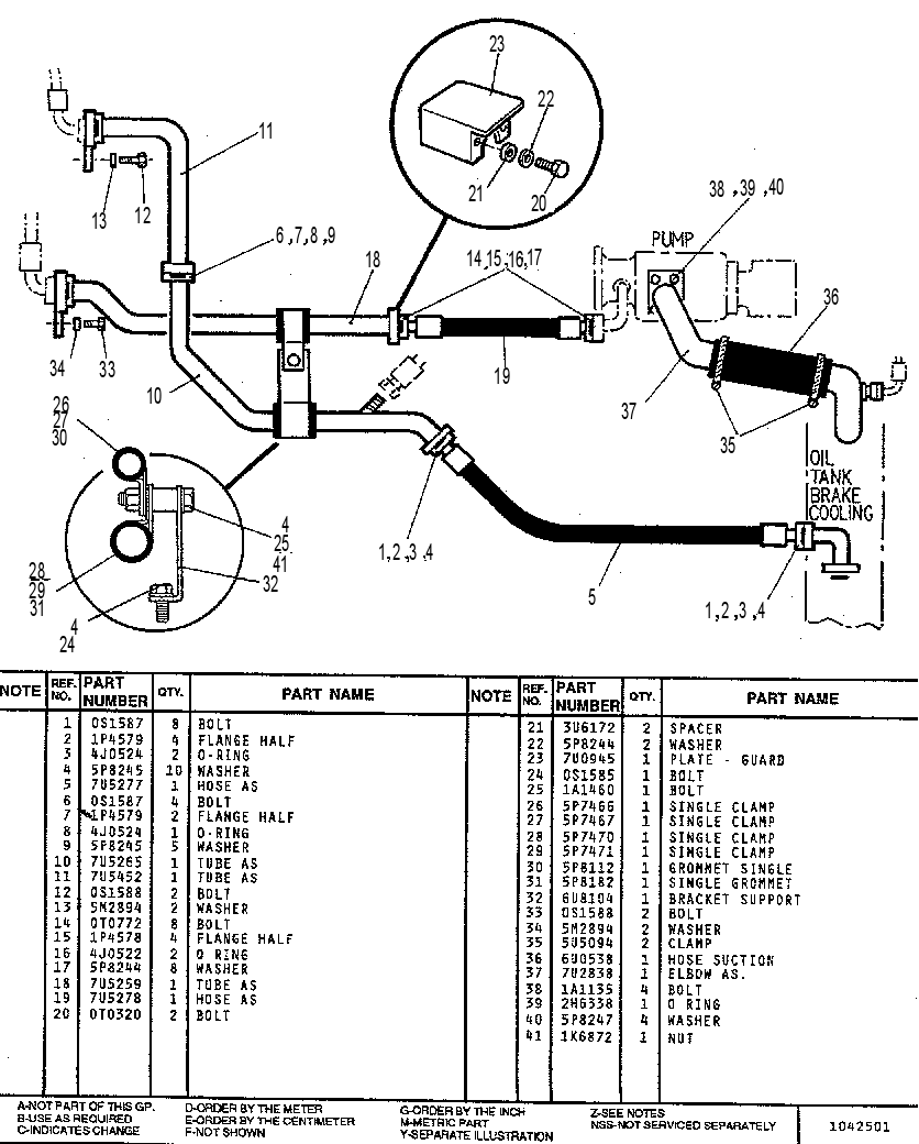LINES GP-HYD-1(BK COOL)(FRONT) 7U4761 CAT