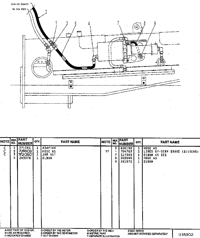 CONTROL GP-BRAKE (K)(REAR) 7U4599 CAT