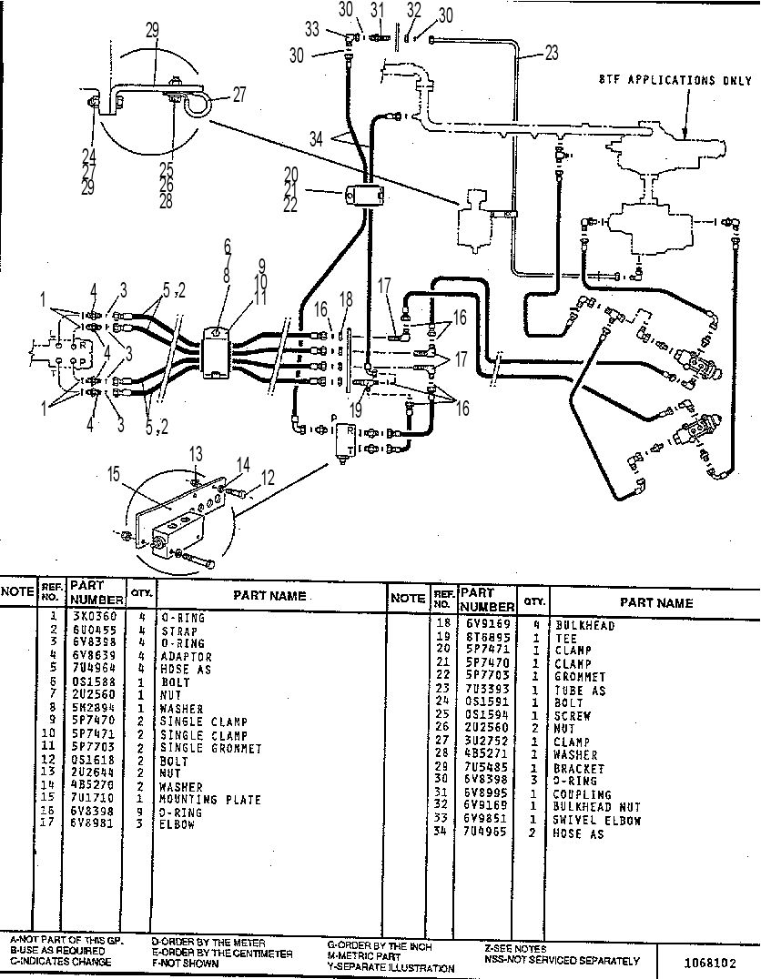 STEER PILOT LINES GP 7U2998 CAT