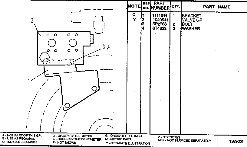 SUPPLEMENTAL STEER VALVE MOUNTING GP 1015556 CAT