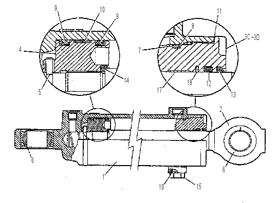 Цилиндр рулевой 7U9538 CAT