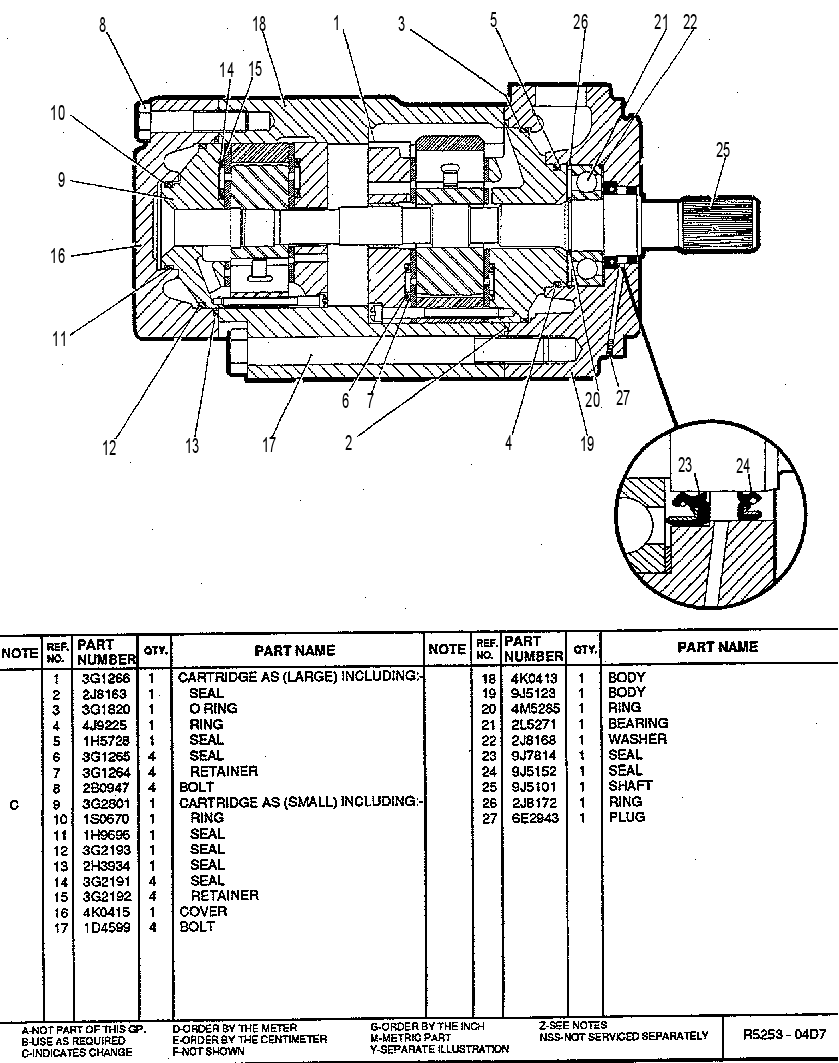 HYDRAULIC PUMP 5U0558 CAT