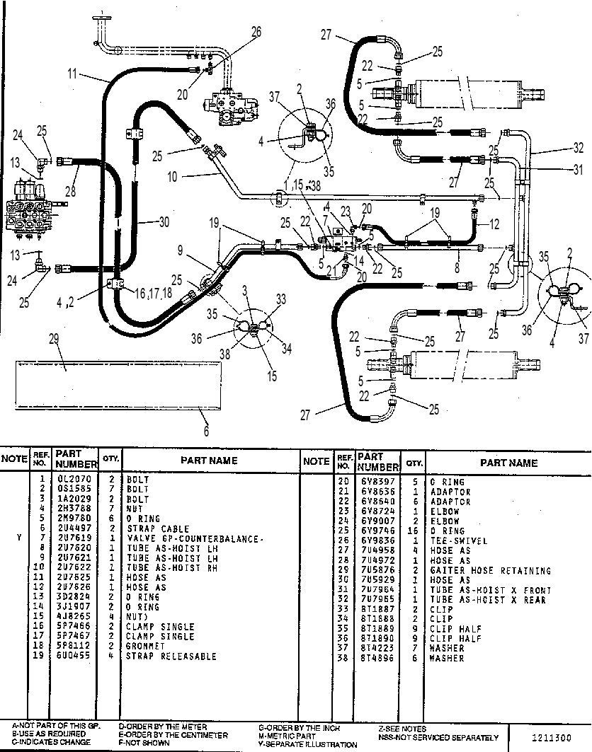 LINES GP-HOIST OIL (REAR) 2U7766 CAT