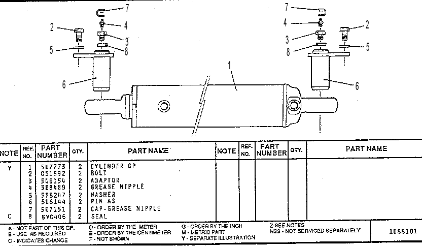 HOIST CYLINDER GP-MOUNTING 7U3849 CAT