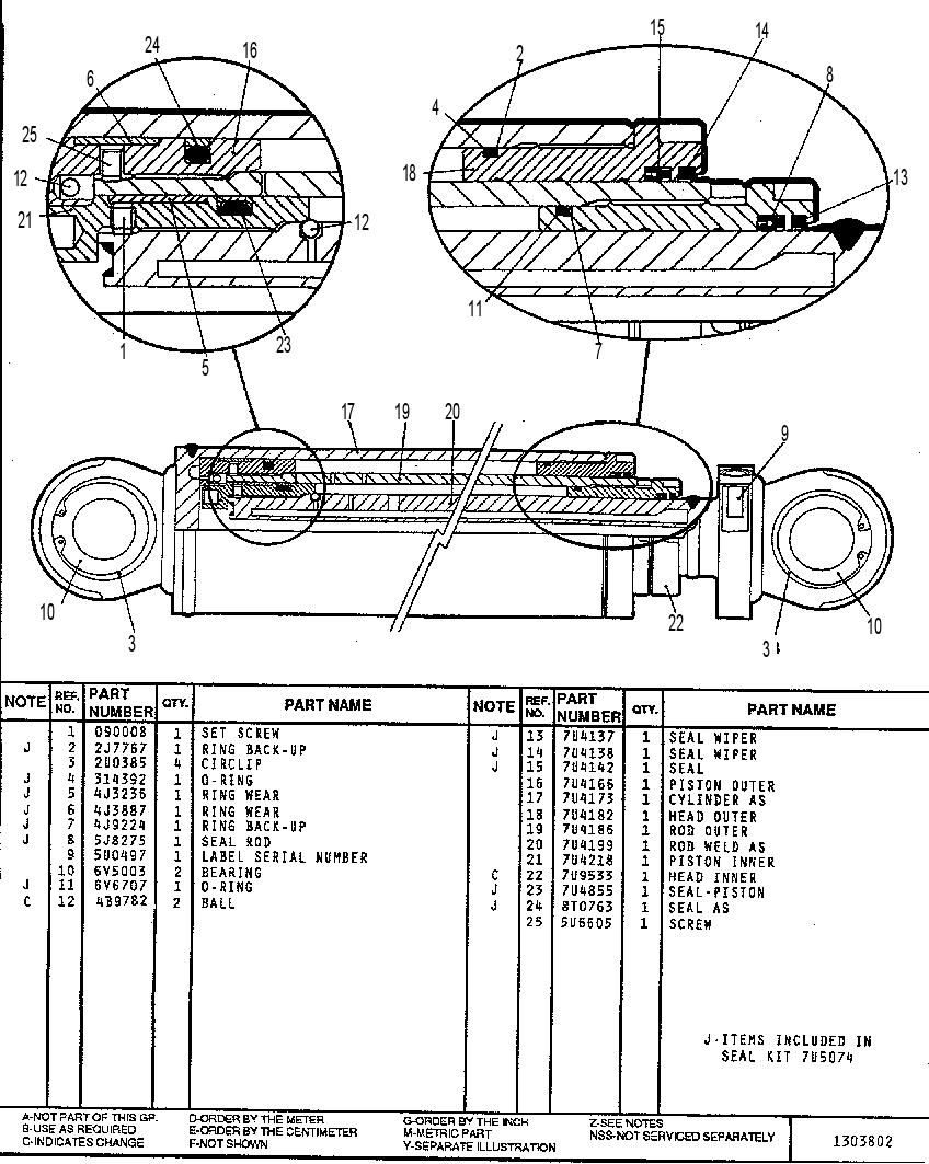 HOIST CYLINDER GP 7U3500 CAT