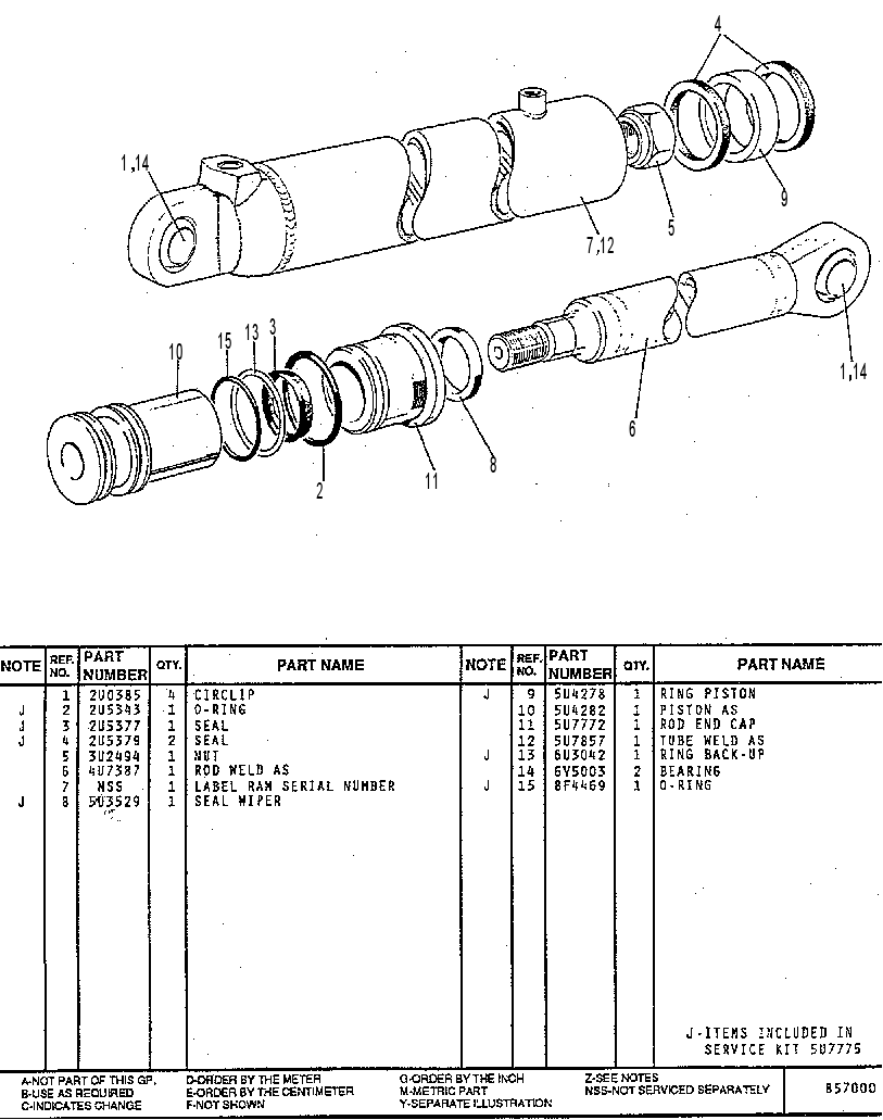 HOIST CYLINDER GP 5U7773 CAT