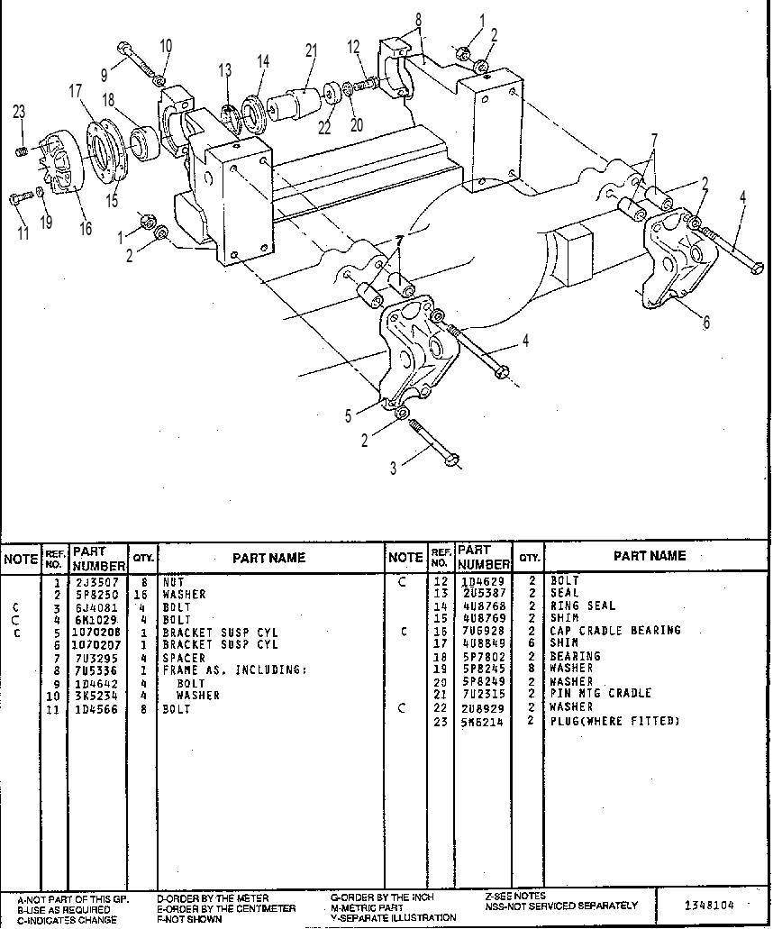 FRAME GP-SUSPENSION 7U3971 CAT