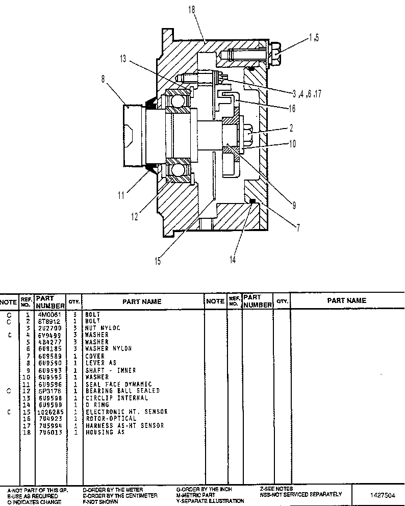 SENSOR GP 7U4072 CAT