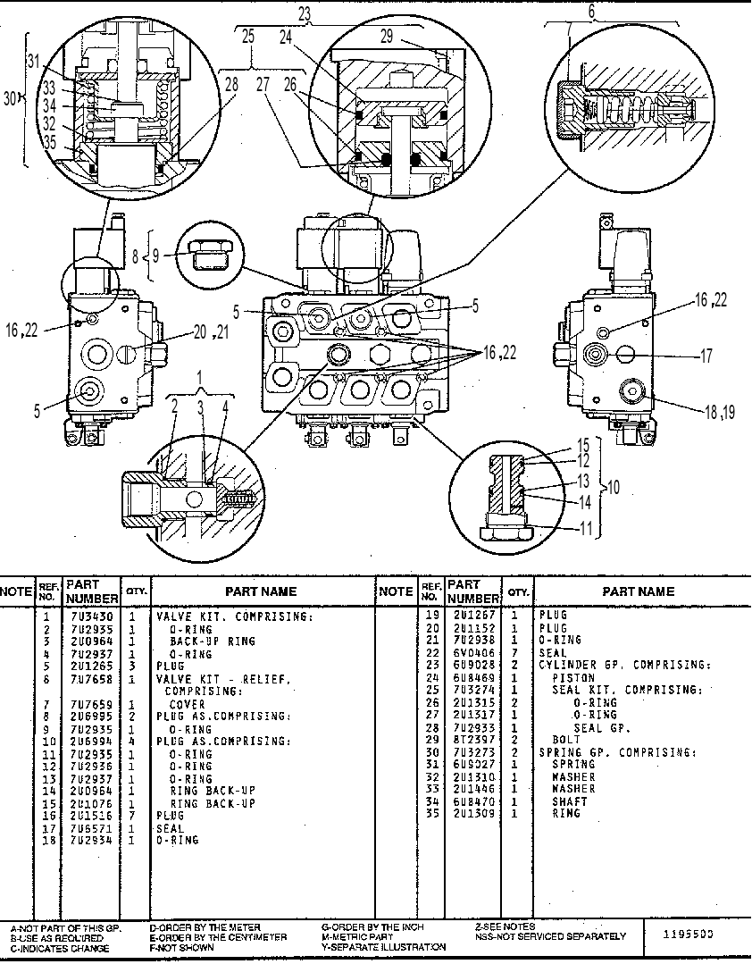 SUSPENSION/HOIST VALVE 2U6685 CAT