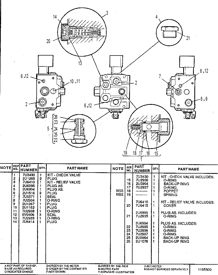 VALVE GP. 7U6411 CAT