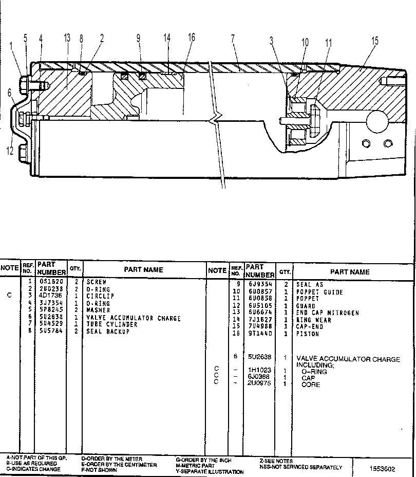 Гидроаккумулятор 7U5050 CAT