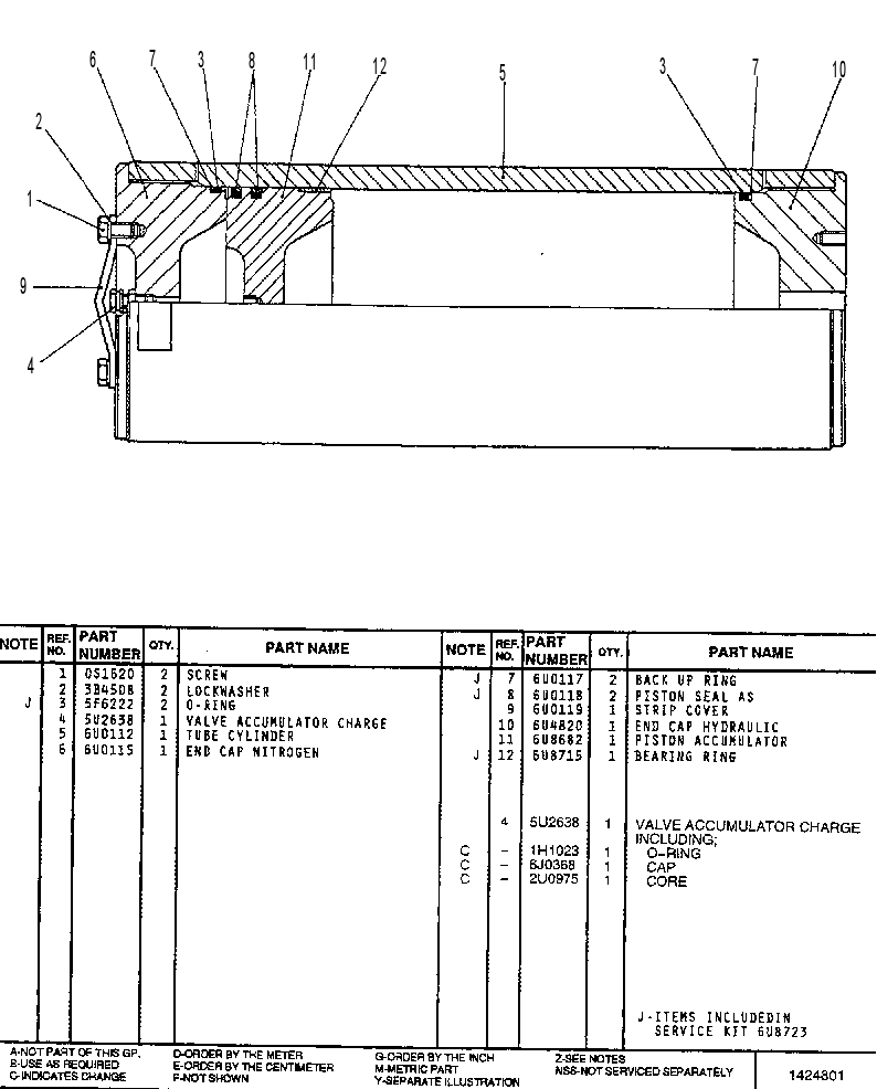ACCUMULATOR - TRAILER 6U0120 CAT