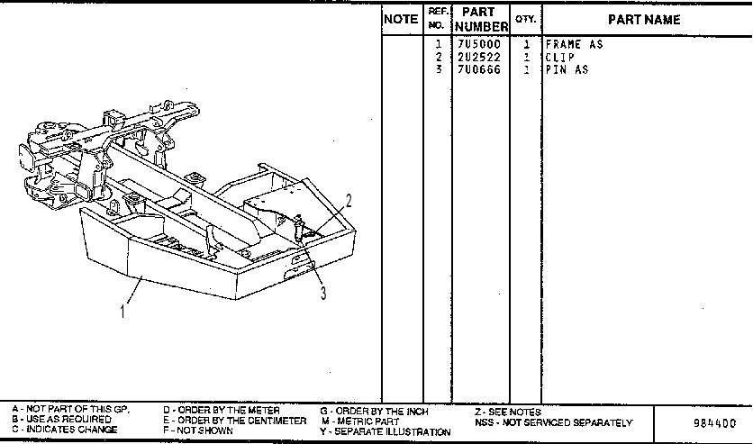 FRAME GP - FRONT 7U3855 CAT