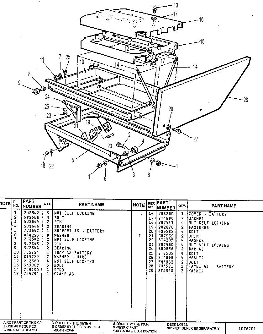 Опора аккумулятора 7U3902 CAT