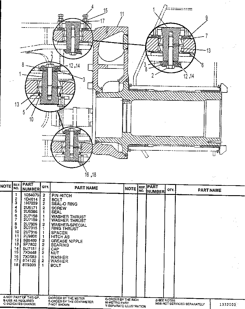 HITCH GP-OSCILLATING 2U7268 CAT