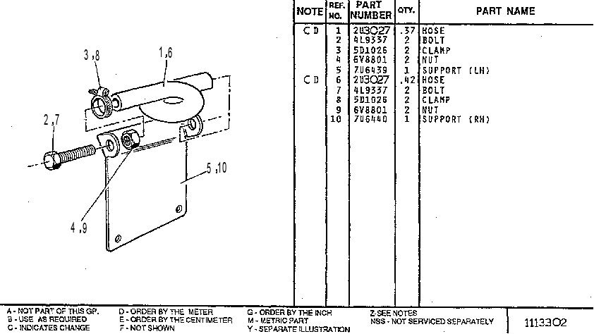 SUPPORT GP-LINES 7U6509 CAT