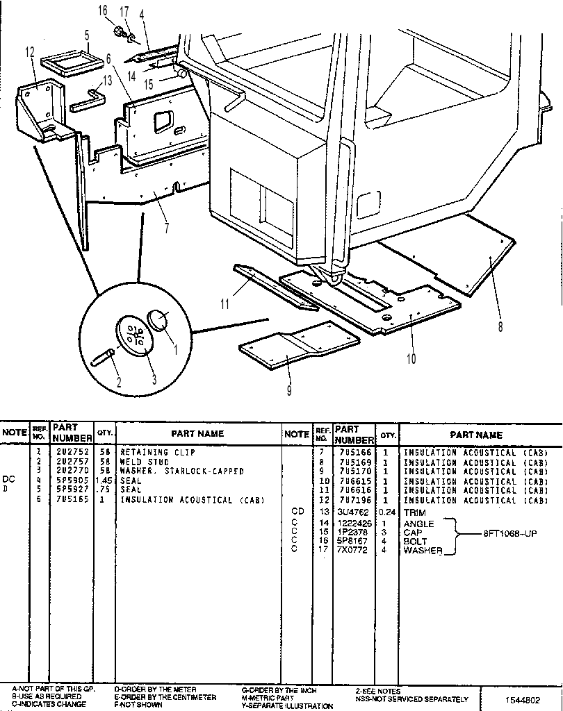 Шумоизоляционная обшивка 2U8094 CAT