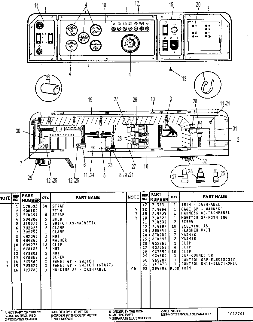 Панель приборов 2U7803 CAT