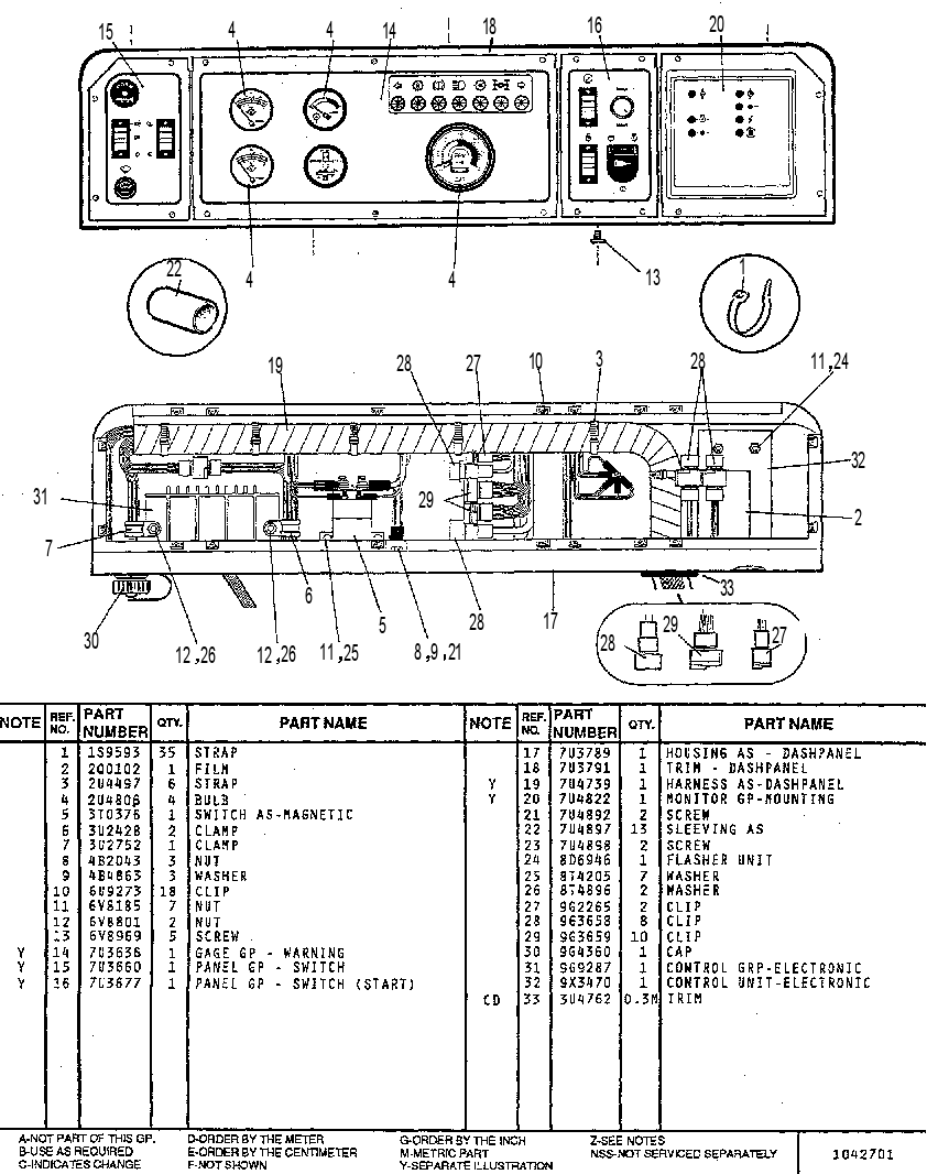 Панель приборов 7U4857 CAT