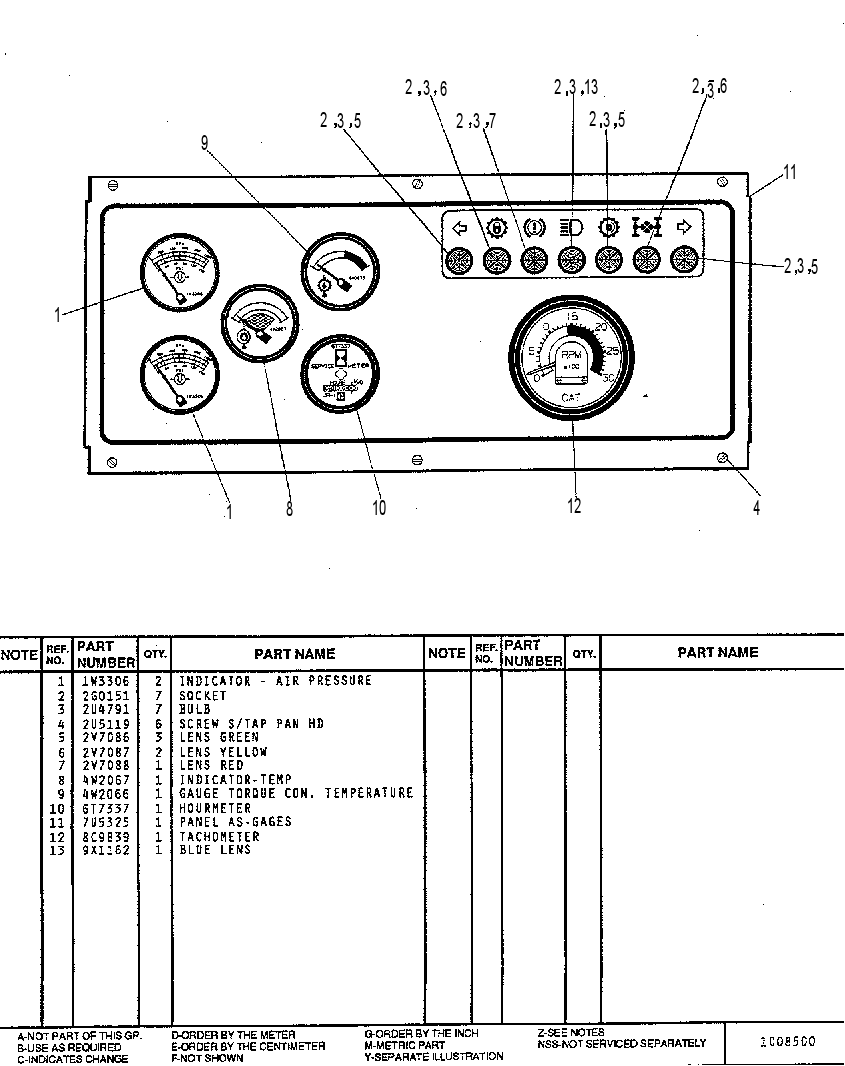 GAGE GP - WARNING 7U4694 CAT