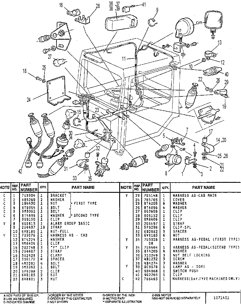 WIRING GP-LIGHTING (CAB) 7U6259 CAT