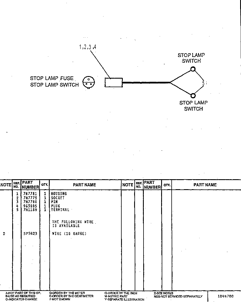 PEDAL HARNESS ASSEMBLY (CONVERSION) 7U6465 CAT