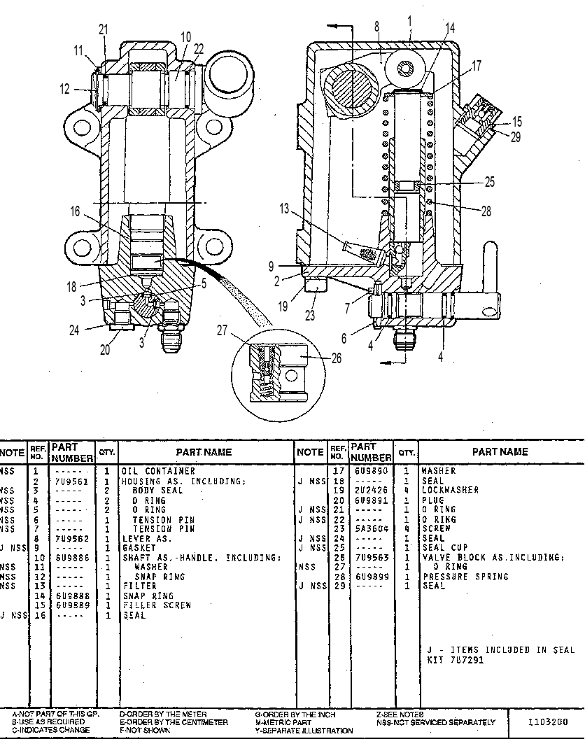 PUMP GP-CAB TILT 7U7290 CAT