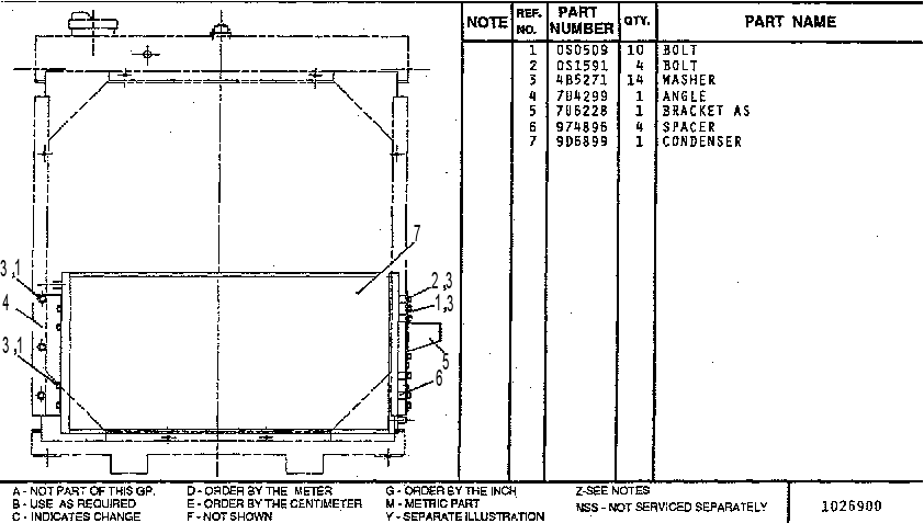 MOUNTING & CONDENSER GP 7U5661 CAT