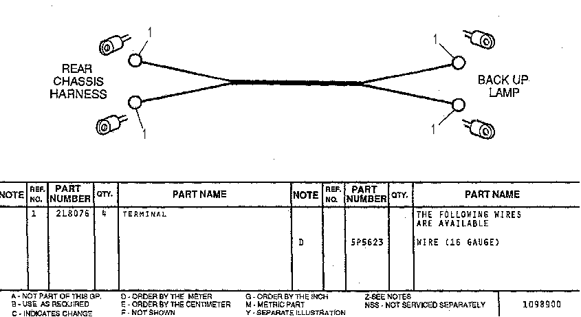 LAMP HARNESS ASSEMBLY 7U7702 CAT