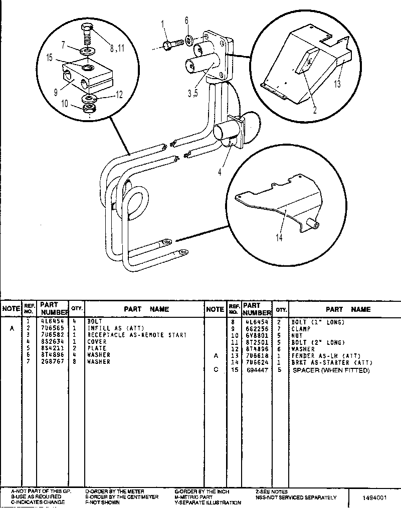 RECEPTACLE GP-AUXILIARY START 7U6580 CAT