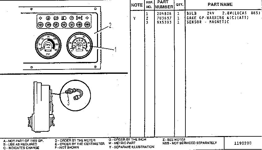 SPEEDOMETER GP 2U6910 CAT