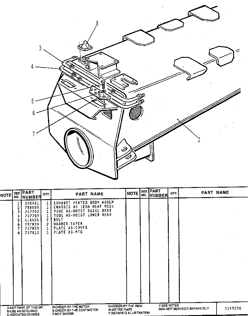 BODY AR - EXHAUST HEATED MAIN INSTALLATION 7U9967 CAT