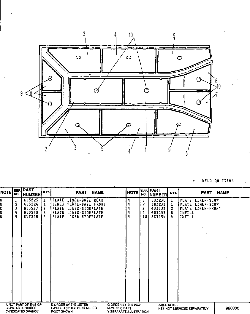 LINER GP-BODY 6U3118 CAT