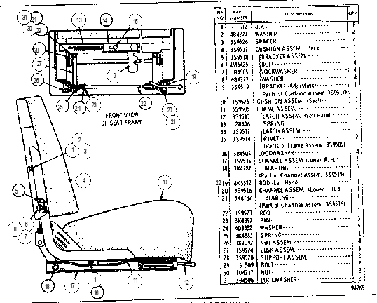 SEAT ASSEMBLY 3S1704 CAT