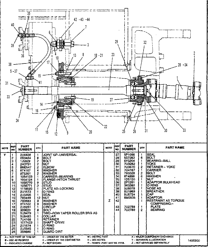 SHAFT GP-DRIVE-HITCH 1186476 CAT